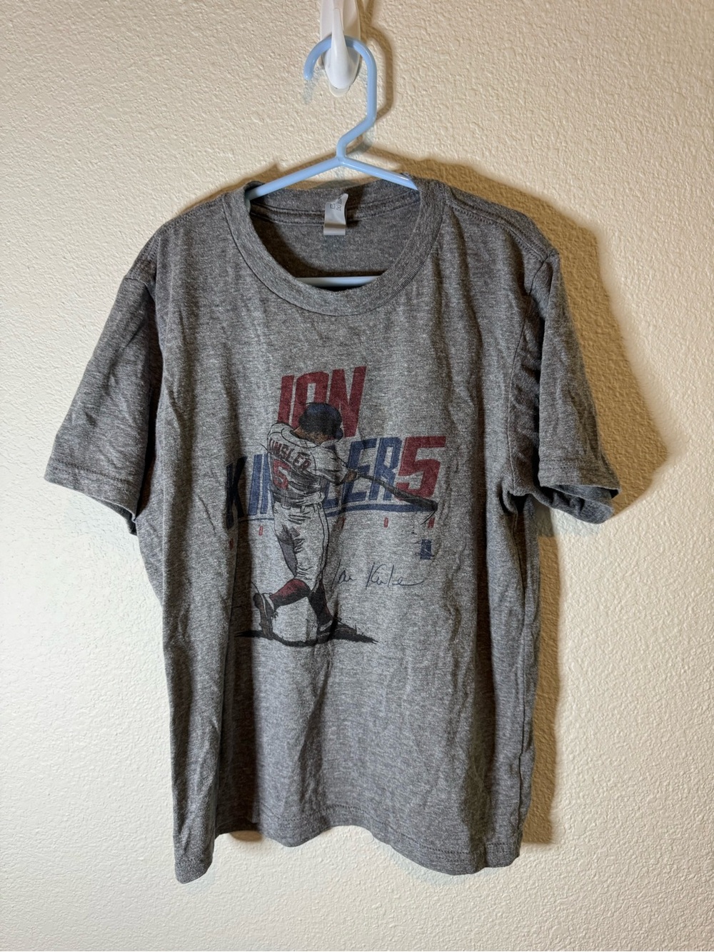 Gray Graphic Baseball Tee